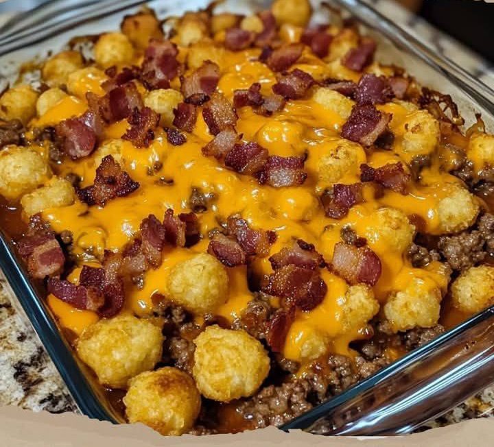 Cheesy Bacon Cheeseburger Tater Tot Casserole Cheesy Bacon Cheeseburger Tater Tot Casserole