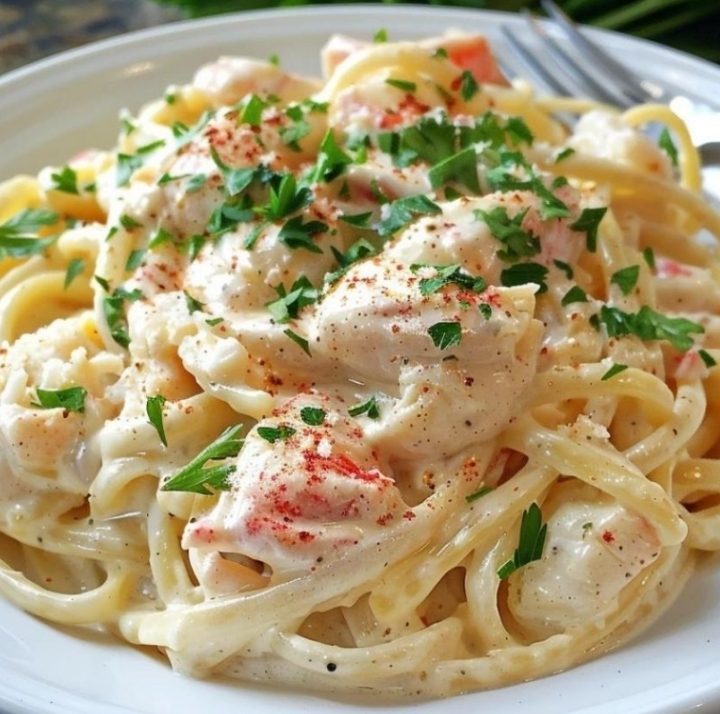 Crab Fettuccine Alfredo