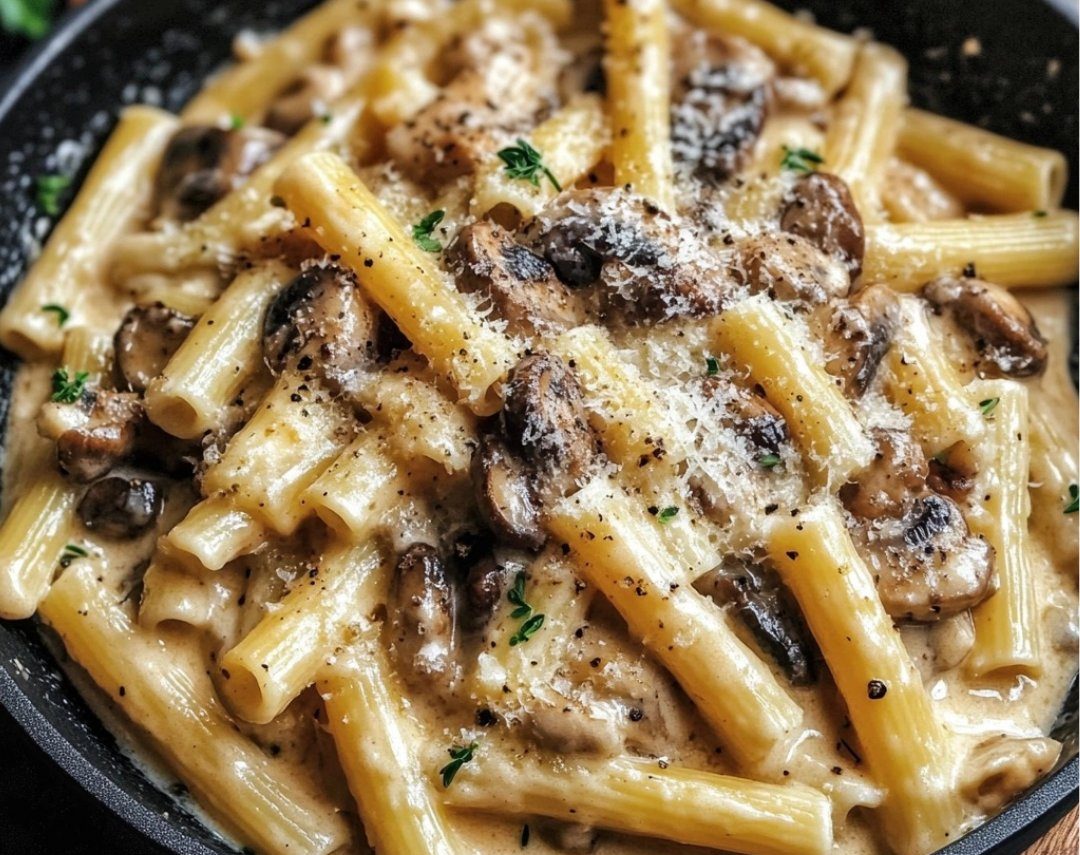 Creamy Mushroom Cheese Pasta