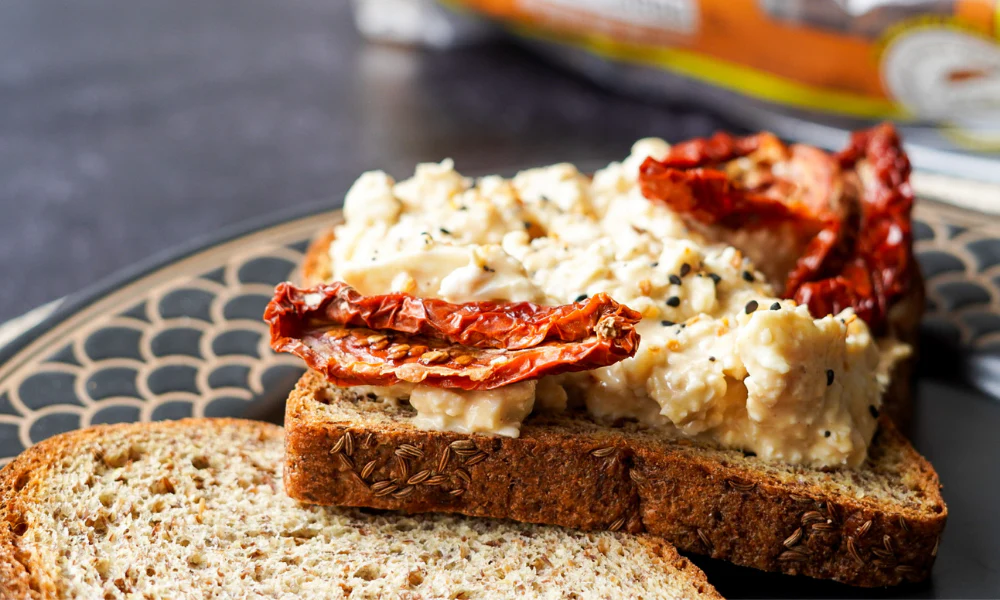 Everything Hummus Egg Salad Sandwich