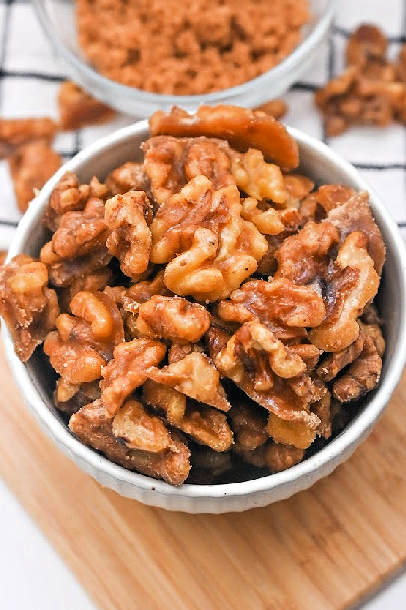 Keto Brown Sugar Candied Walnuts