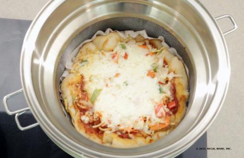 New York Style Deep Dish Pizza in the Culinary Basket