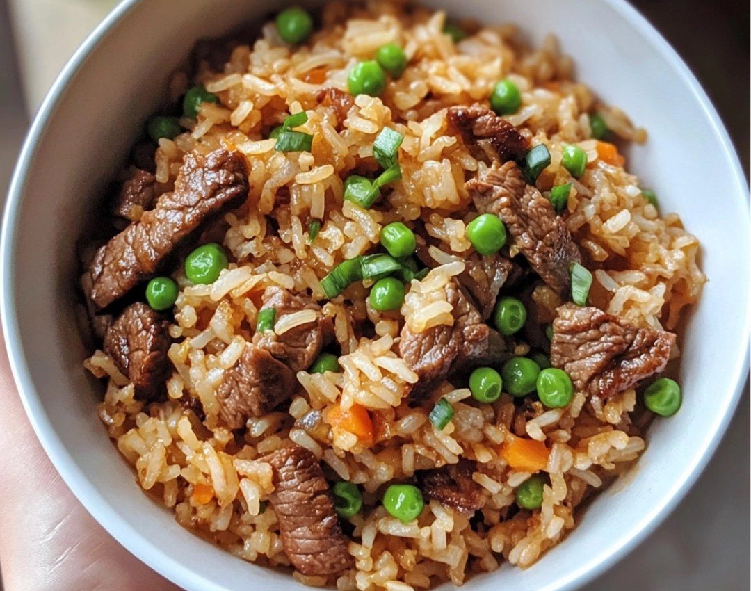 Onion Beef Fried Rice
