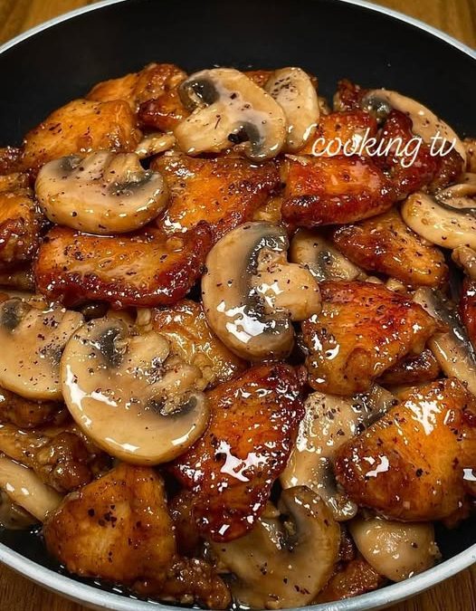 Black Pepper Chicken with Mushrooms Recipe