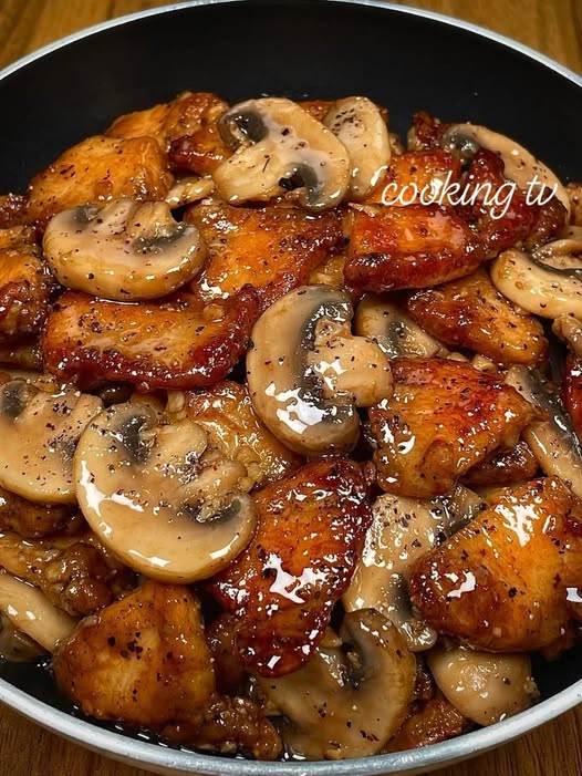 Black Pepper Chicken with Mushrooms Recipe