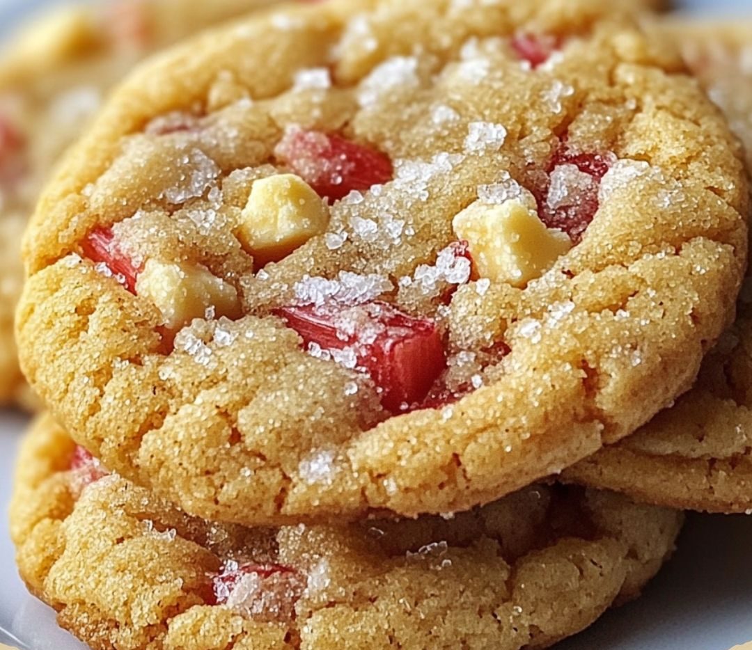 Brown Sugar Rhubarb Cookies