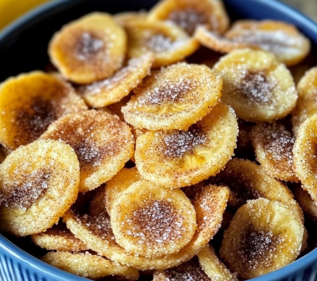 Cinnamon-Sugar Air Fryer Banana Chips
