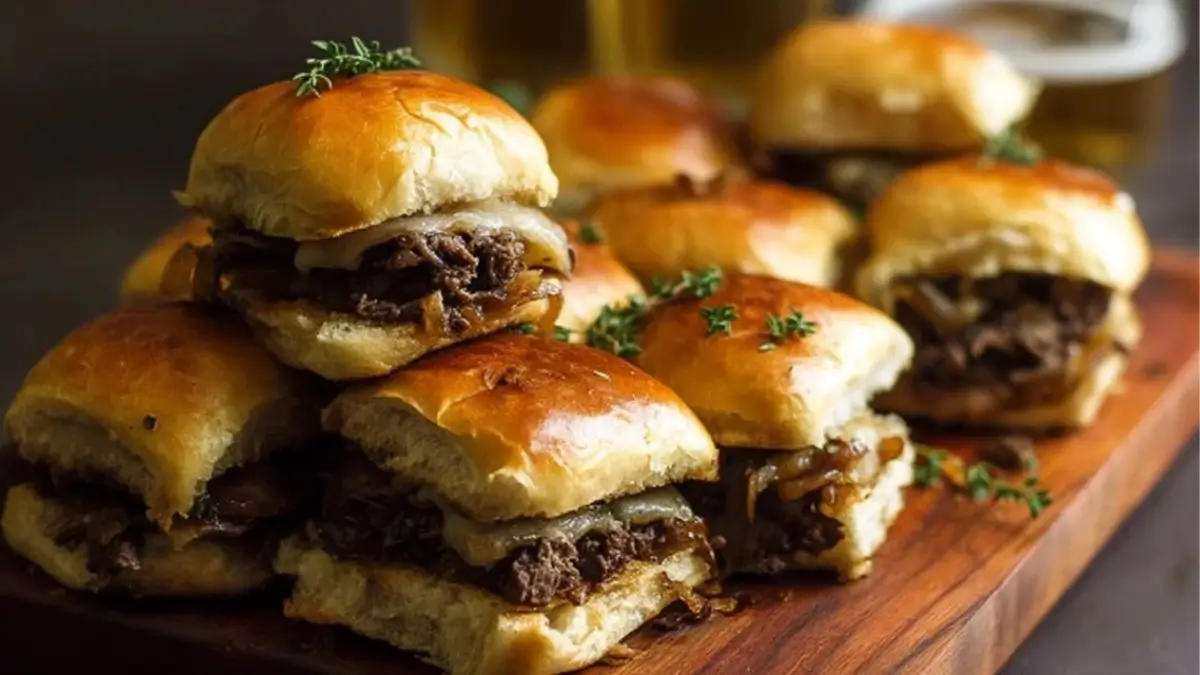 French Onion Sliders with Gruyere and Caramelized Onions French Onion Sliders with Gruyere and Caramelized Onions
