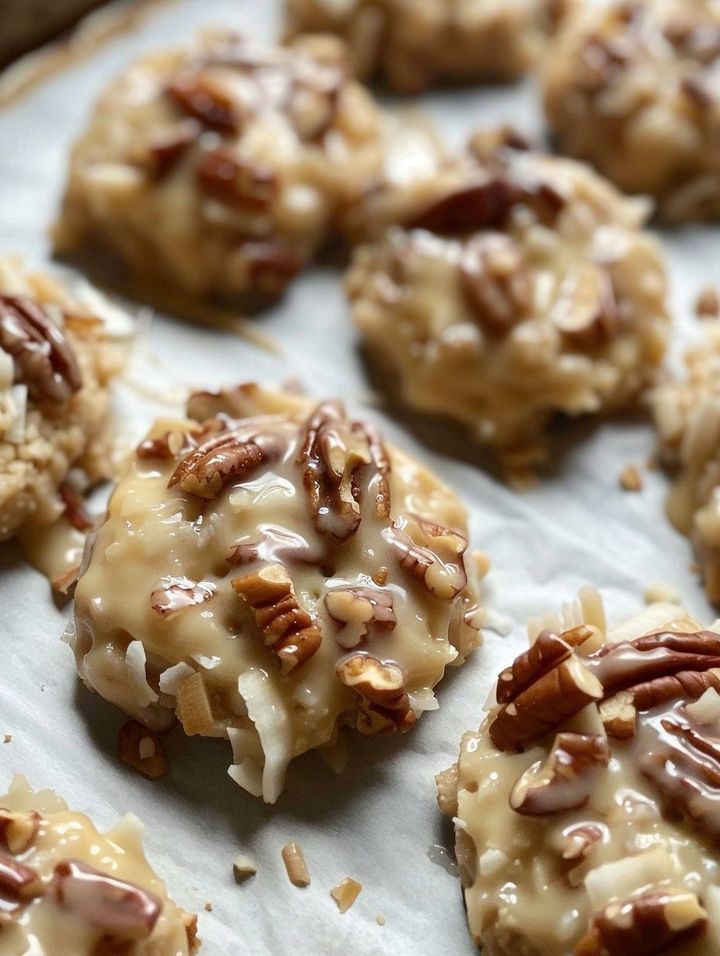 No Bake Pecan Coconut Praline Cookies No Bake Pecan Coconut Praline Cookies