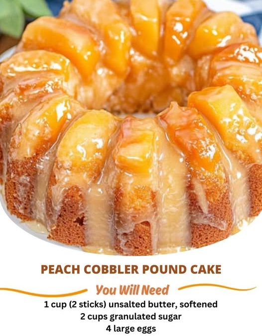 Peach Cobbler Pound Cake