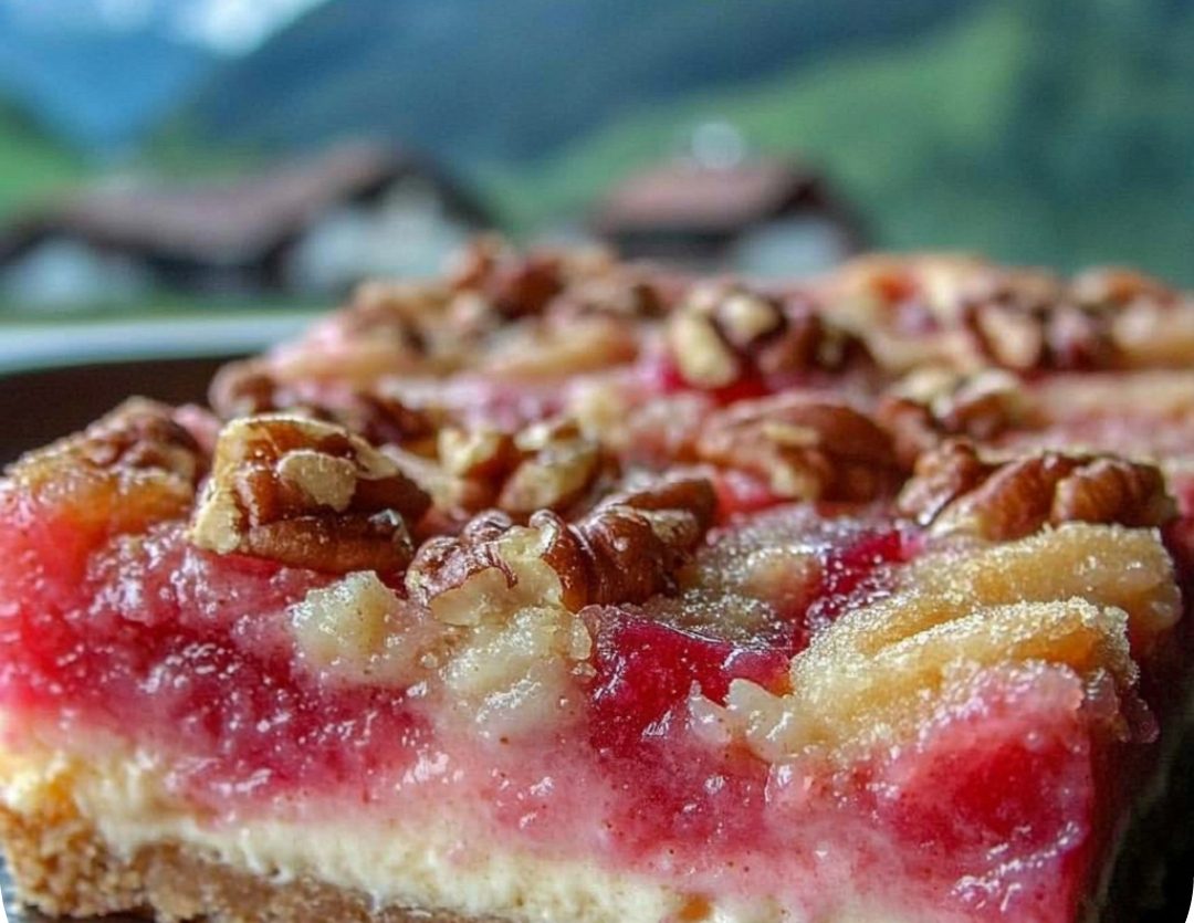 Rhubarb Cheesecake Bars