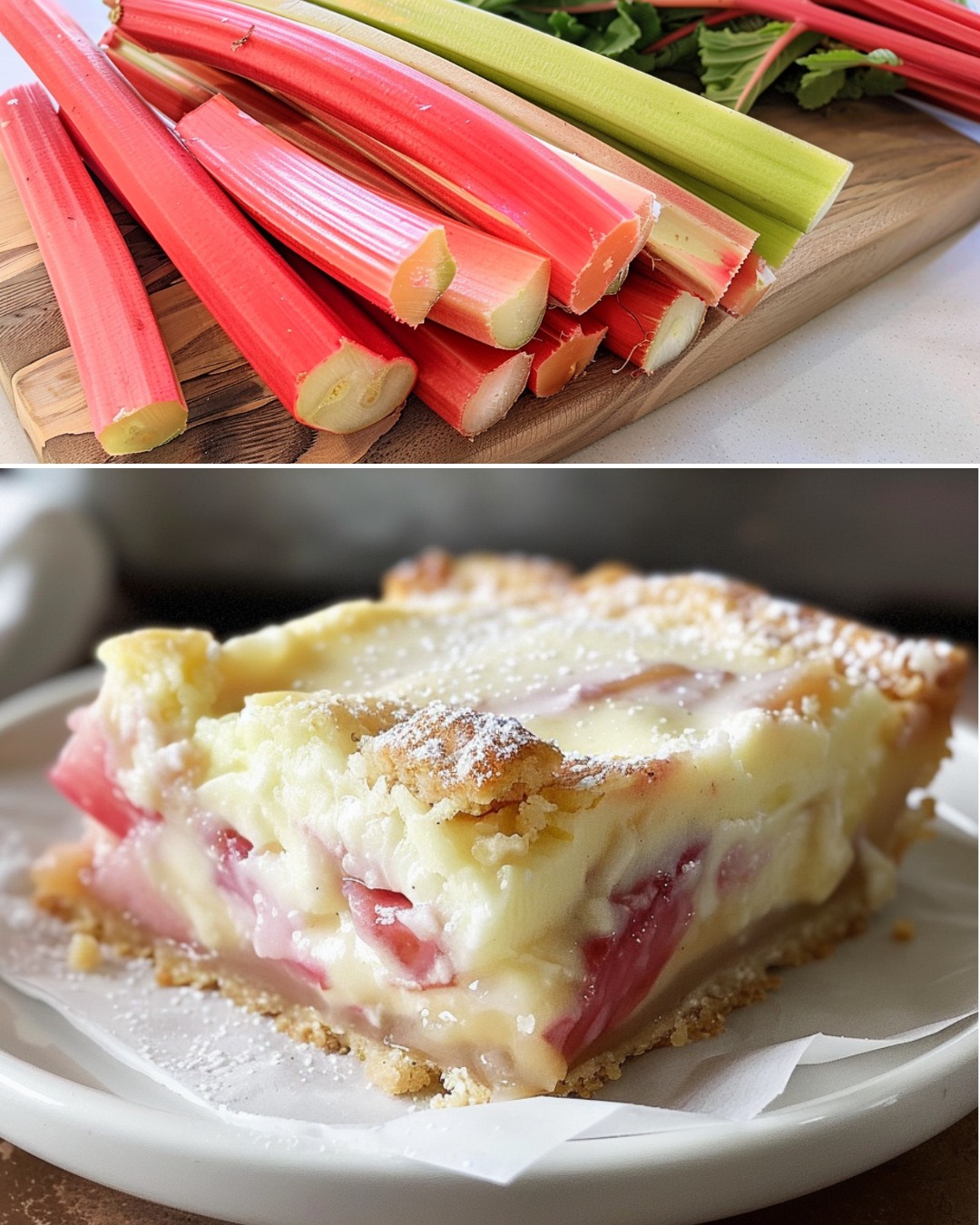 Rhubarb Custard Bars