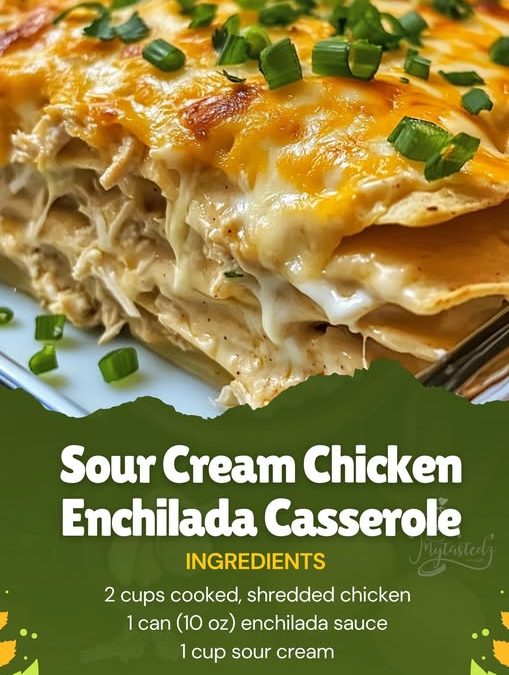 Sour Cream Chicken Enchilada Casserole