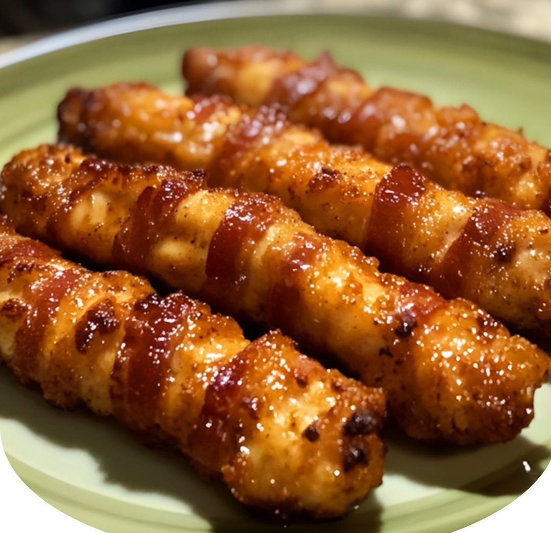 Sweet & Spicy Bacon Wrapped Chicken Tenders