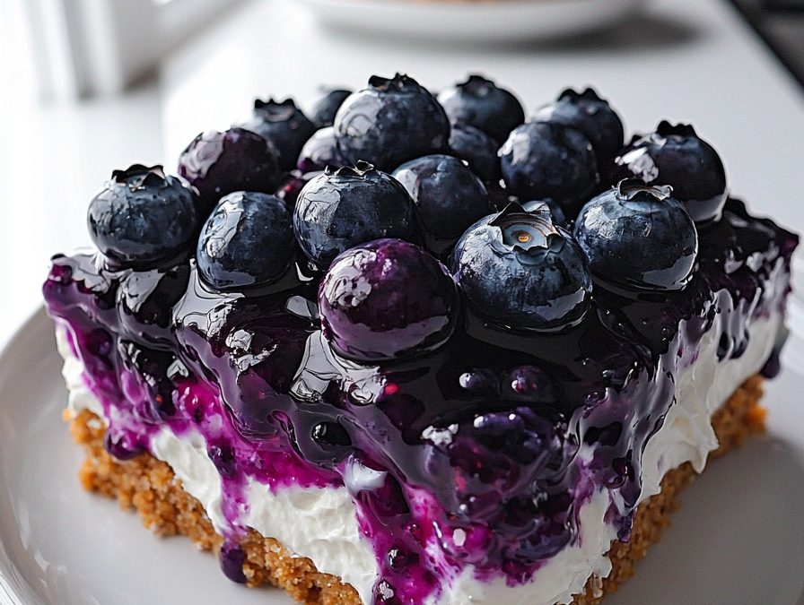 Blueberry Delight No-Bake Bars