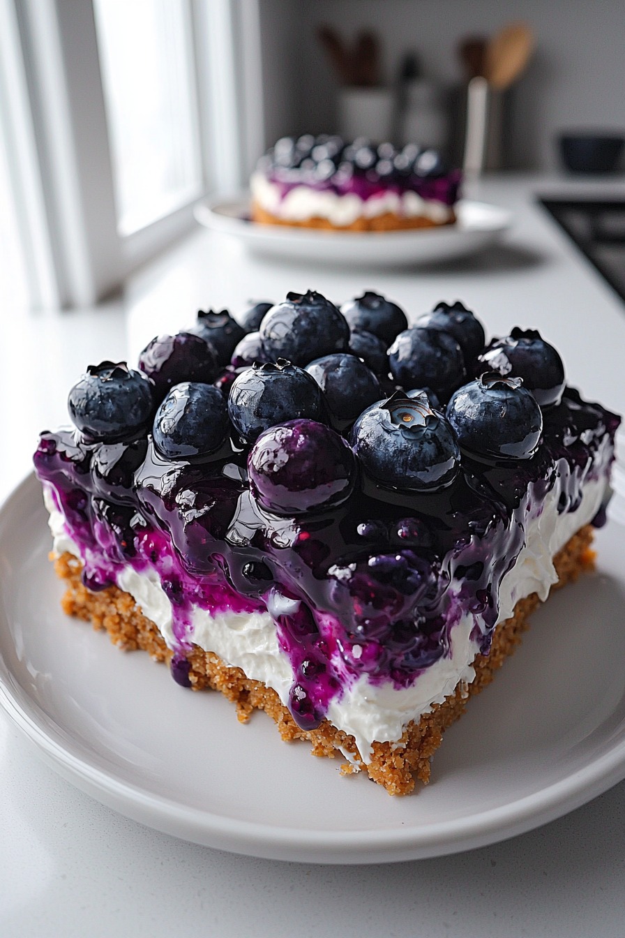 Blueberry Delight No-Bake Bars