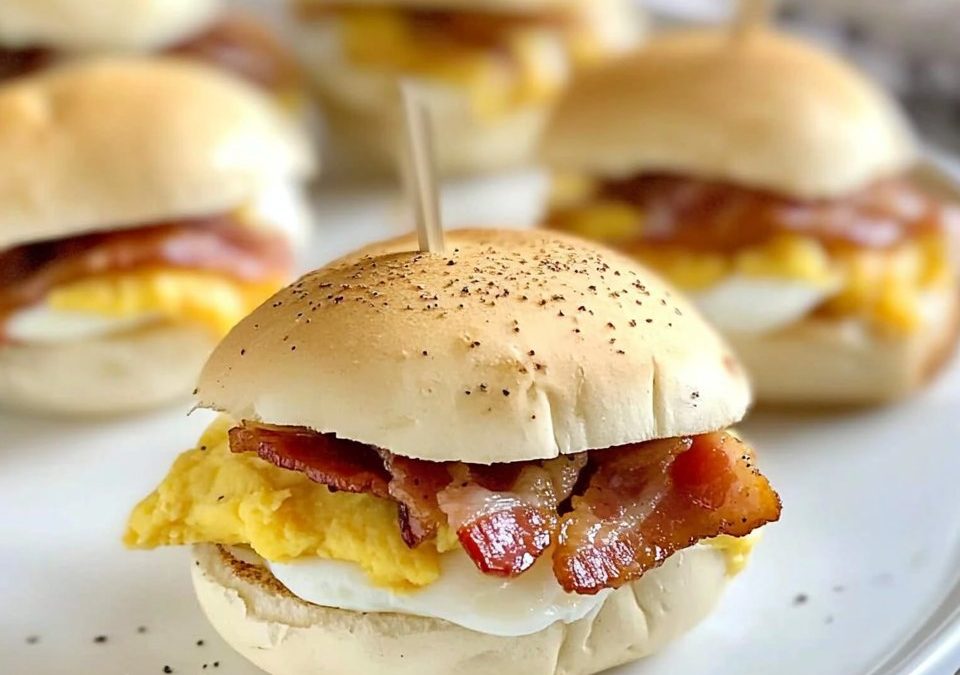 Keto Bacon, Egg & Cheese Sliders