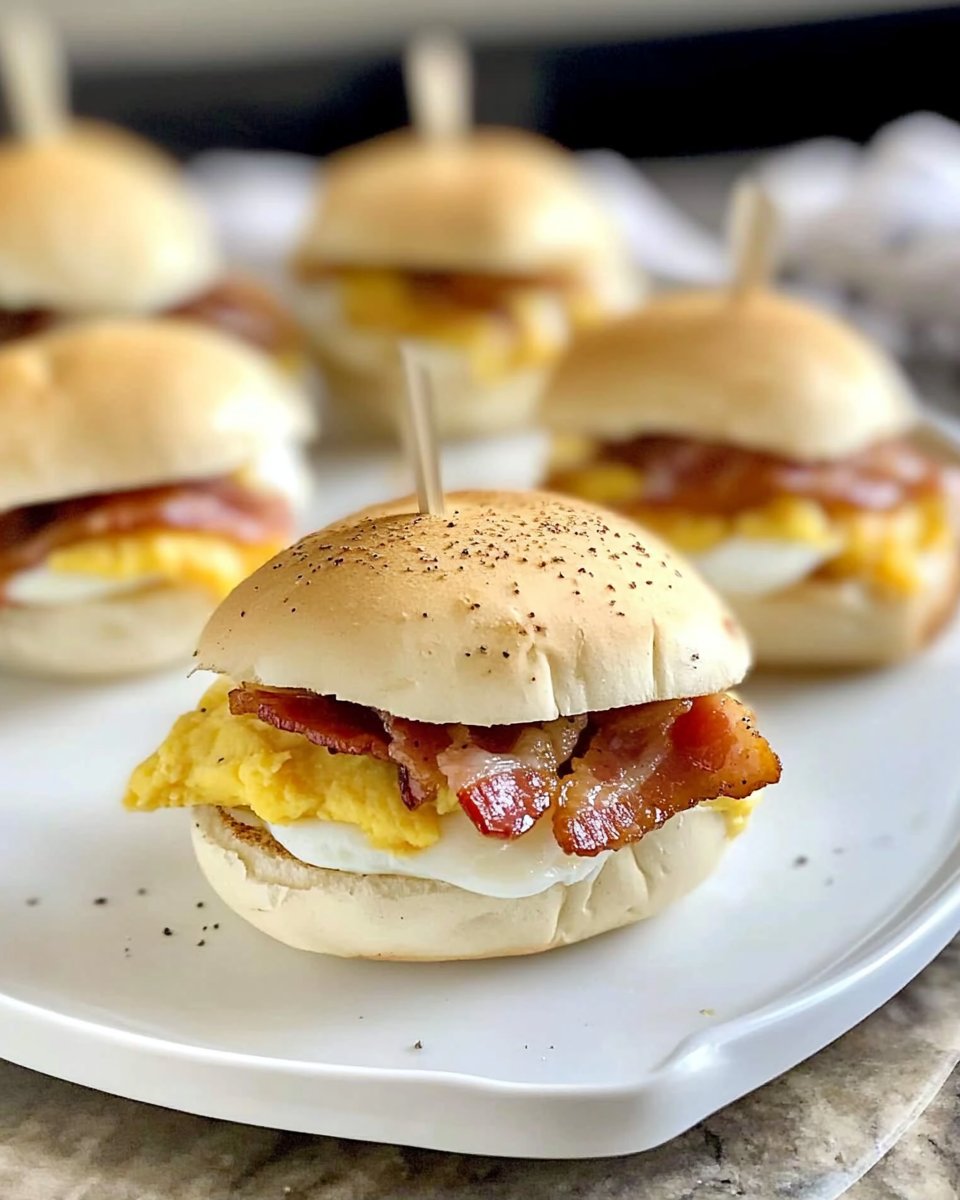 Keto Bacon, Egg & Cheese Sliders