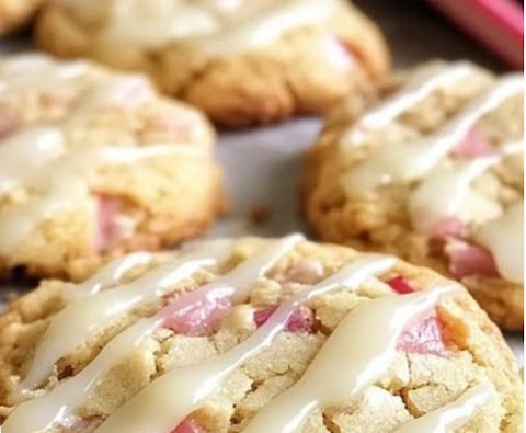 Soft & Chewy Rhubarb Cookies