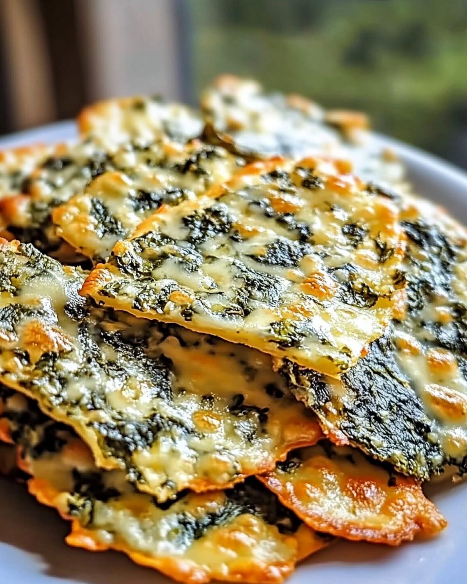 Spinach Dip Cheese Crisps Spinach Dip Cheese Crisps