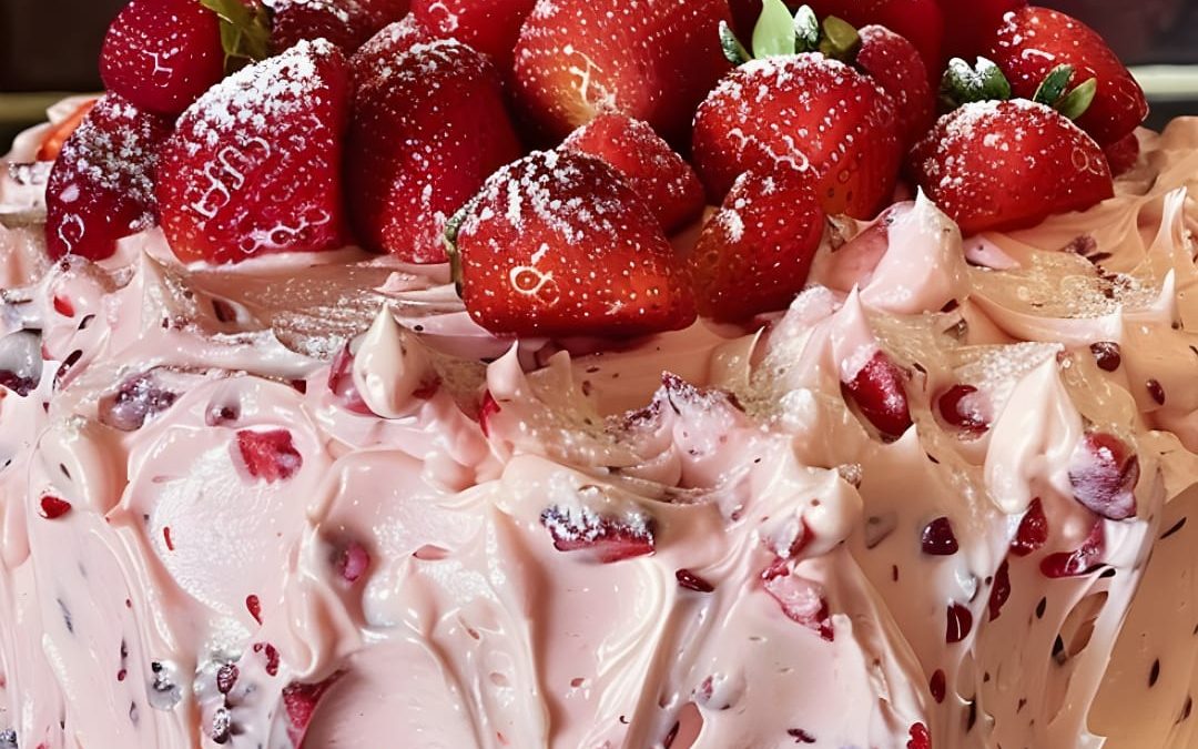 Homemade Strawberry Italian Cream Pound Cake