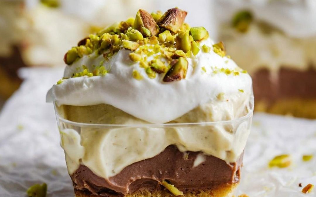 Cottage Cheese Pistachio Cheesecake Cups