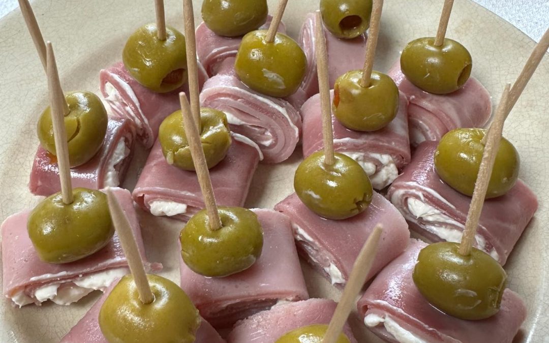 Olive, Ham & Cream Cheese Pinwheels